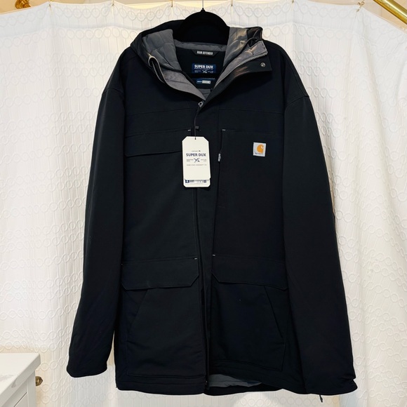 NWT 3XL Carhartt Men’s Super Dux Relaxed Fit Insulated Traditional Coat, Black - Picture 2 of 8